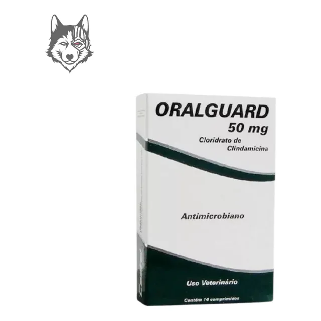 Antimicrobiano Oralguard 50mg Cepav Cães Gatos - 14 Comp