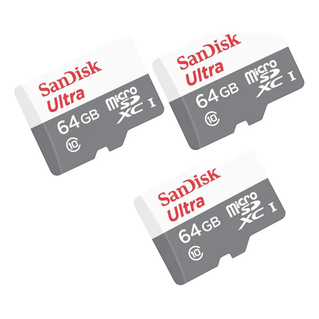 Kit 3 Cartão Memória Micro Sd P/ Camêra Segurança Sandisk