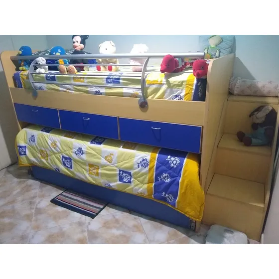 Cama Litera Tres En Uno Juego Completo - Usado