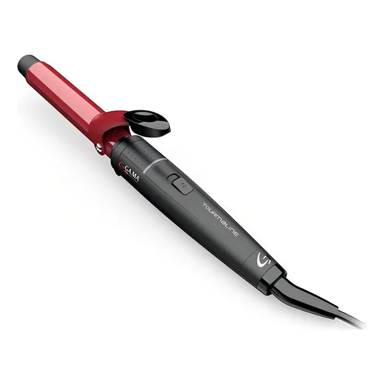 Rizadora de barril GA.MA Italy Tourmaline RGSTD-N 1.9cm de diámetro color negro/rojo 220V