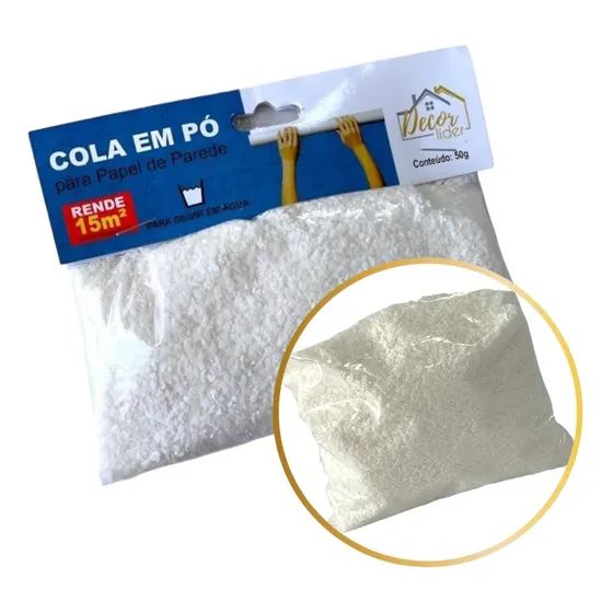 Cola Aplicação Papel De Parede 50g Rende 2 A 3 Rolos