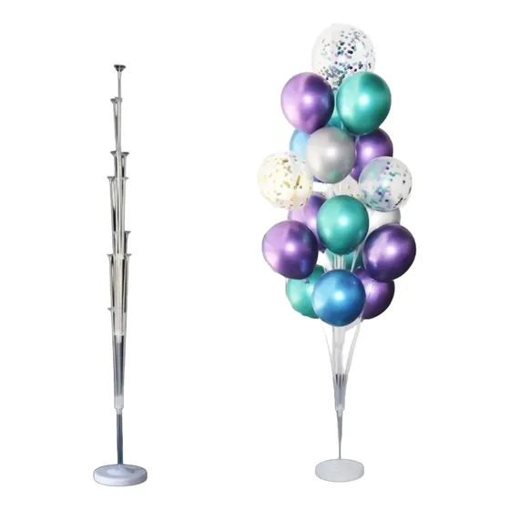 Soporte Varillas + Base + Copas - Hasta 19 Globos - 160 Cm