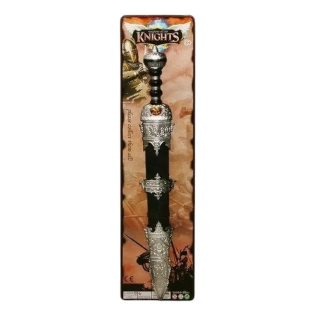  Espada  De Juguete Plateada Con Funda Negra
