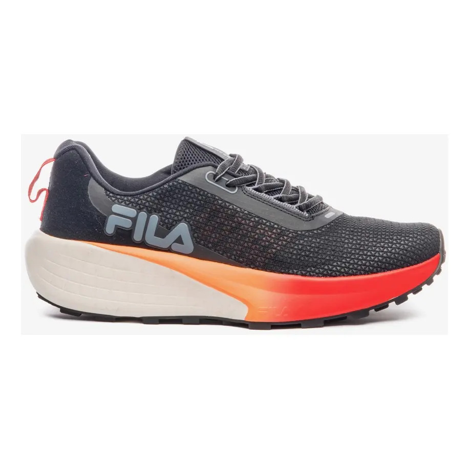 Tênis Masculino Skywind Fila Preto/laranja/vermelho Liso 42 Br