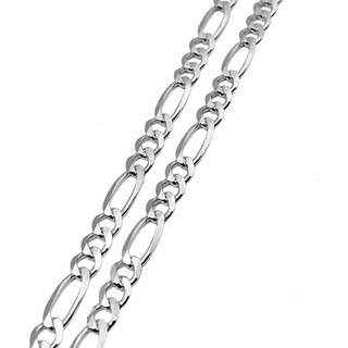 Cadena Fígaro Para Hombre 60cm X 4mm En Plata .925 Cadena Fígaro Para Hombre 60cm X 4mm En Plata .925