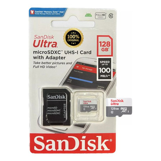 Cartão De Memória Sandisk Ultra Com Adaptador Sd 128gb Cartão De Memória Sandisk Ultra Com Adaptador Sd 128gb