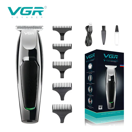 Aparador De Corte Cabelo E Barba Vgr V-030 Profissional Cor Prateado/Preto 127/220V