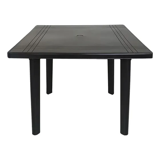 Mesa Quadrada Desmontável Plástica Preta Área Lazer Piscina Cor Preto