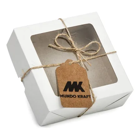 Caixa De Presente Branca 12x12x4 Doces Artesanato - 20 Un