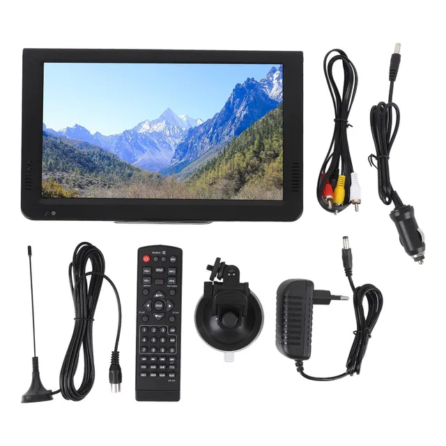 Tv Digital Con Pantalla Led A Color De 10 Pulgadas, Batería 
