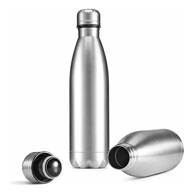 Garrafa Térmica De Aço Inox 1 Litro Água Gelada 24 Horas Quente 12 Horas Bebida Fria Quenteenjencde8oj2liyj Prateado