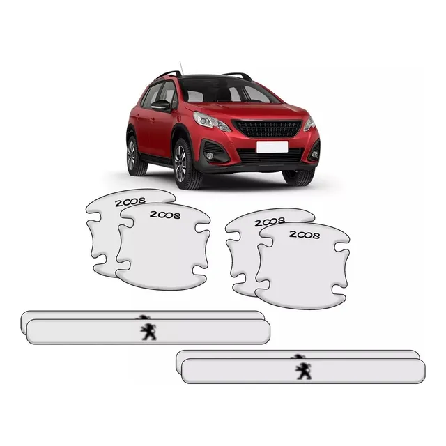 Kit 8 Protetores De Maçaneta Resinado Para Diversos Carros