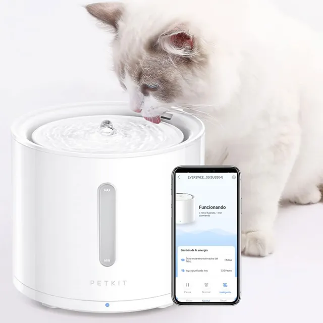 Fuente De Agua Para Gatos Petkit Smart Blanca