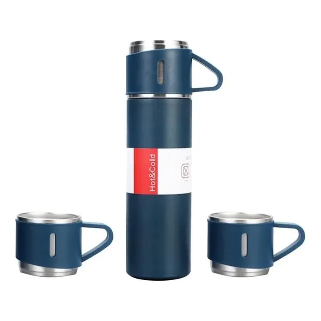 Termo Vacuum Acero Inoxidable 3 Tazas, Para Café