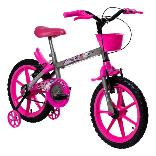 Bicicleta Tk3 Track Aro 16 Grafitte Rosa Infantil Meninas