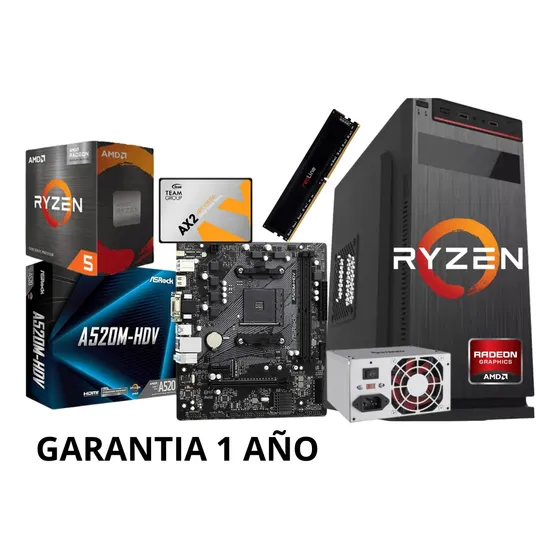 Cpu Ryzen 5 5600g 16gb Ram 500 Ssd Nuevo Oferta