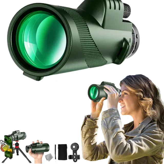 Telescopio Monocular Con Tripode Adaptador + Accesorios Pro