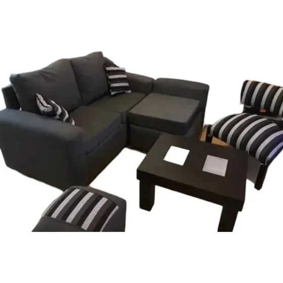 Juego De Living, Sillon 2 Cuerpo,+ Silla+ Ratona +banquito
