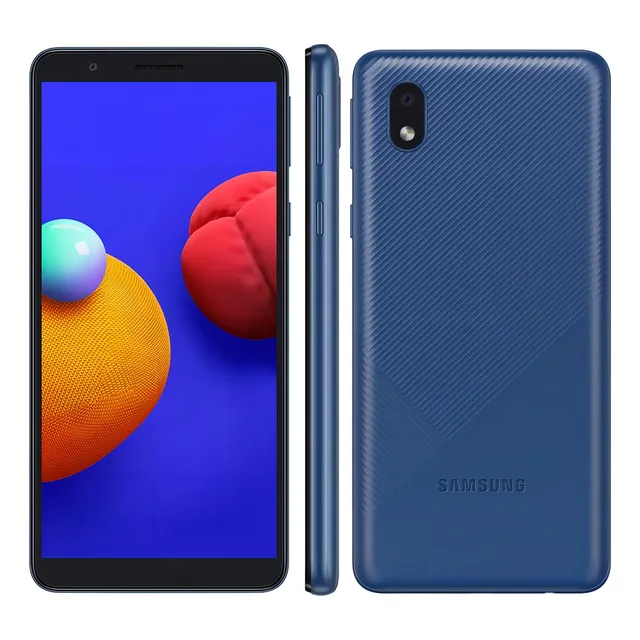 Smartphone Galaxy A01 Quadcore Tela 5.3 32gb 2gb Ram Samsung Cor Azul