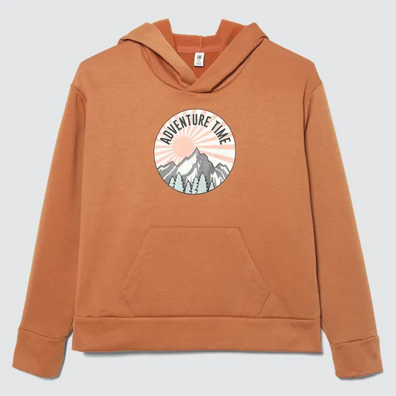 Buzo Niño Ostu Hoodie Café Poliéster 80060107-8278