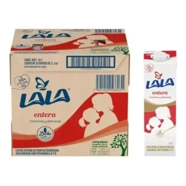 Leche Uht Lala Entera 12 Piezas De 1 Lt C/u