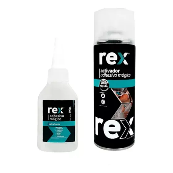 Adhesivo Mágico Acelerado Seca 9 Segundos 100gr + 400ml Rex