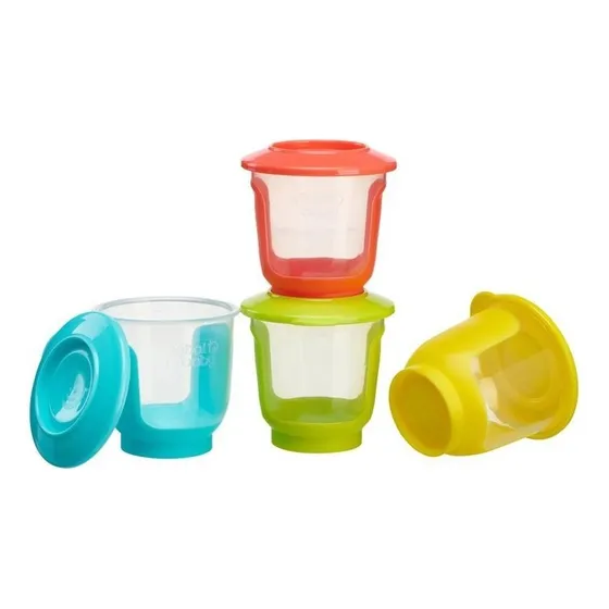 Pack De 4 Pocillos De Almacenamiento 120ml Color Multicolor