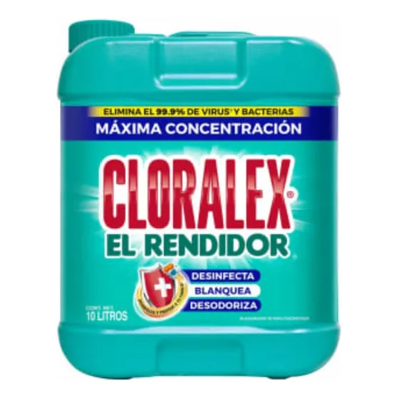 Blanqueador Líquido Cloralex El Rendidor 10 Litros