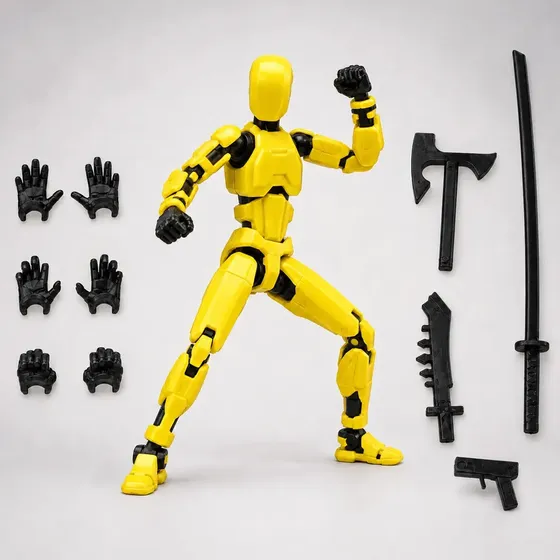 Boneco Dummy 13 Articulado Decoração Completo + Kit Armas Quantidade De Peças 6 Versão Do Personagem Amarelo