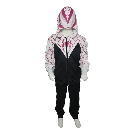 Conjunto De Pants Y Sudadera Disfraz Niña Spider Gwen Stacy 