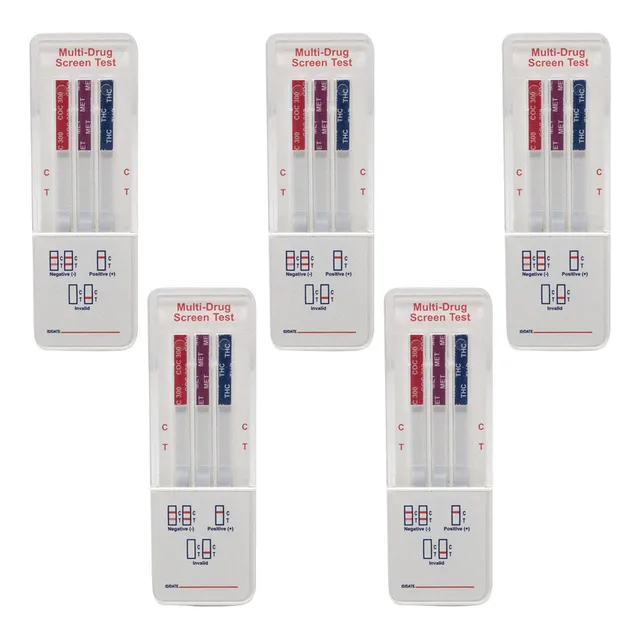 Prueba Antidoping 3 Parametros Thc Coc Met 5 Pzs + Vaso