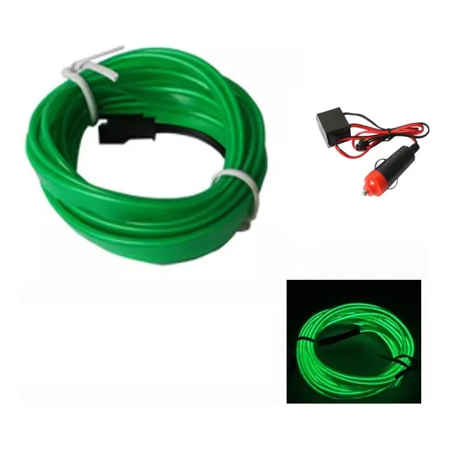 Hilo Tira Luz Neon Colores Led Conector 12v Auto Moto 3m