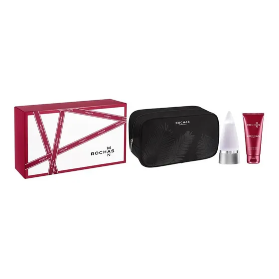 Rochas Man Edt 100ml + Shower Gel + Necessaire