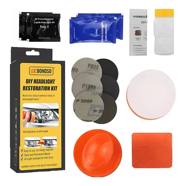 Kit Repara Foco Coche Para Pulir Limpiar Foco Auto Universal