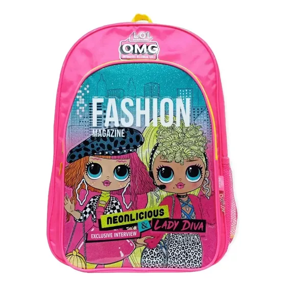 Mochila Espalda 16 Lol Rosa Fashion Neon