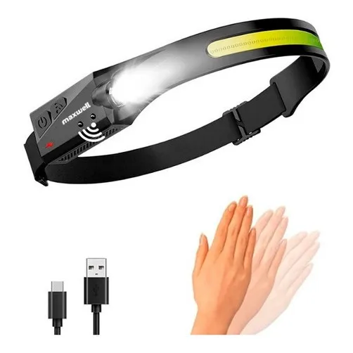 Linterna Frontal Luz Led Camping De Cabeza Maxwell
