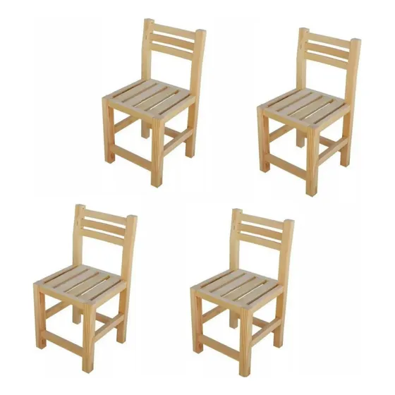 Set 4 Sillas Modernas De Madera P/ Comedor