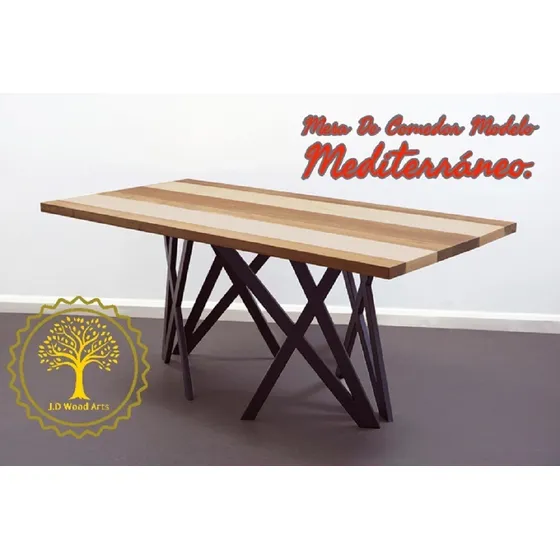 Mesa De Comedor Estilo Industrial 