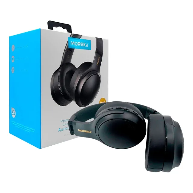 Audifonos Moreka Diadema Bluetooth Con Cancelacion De Ruido Negro