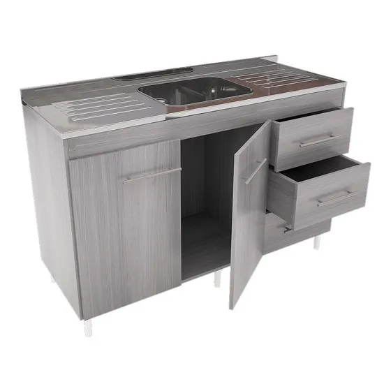 Bajo Mesada Cocina 120 Melamina Muebles Orlandi 