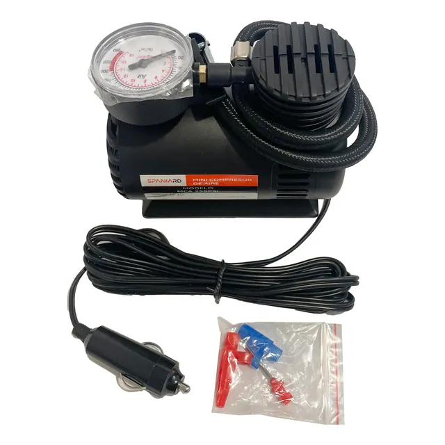 Mini Compresor Aire Portátil Auto Moto Bici Inflab Spaniard