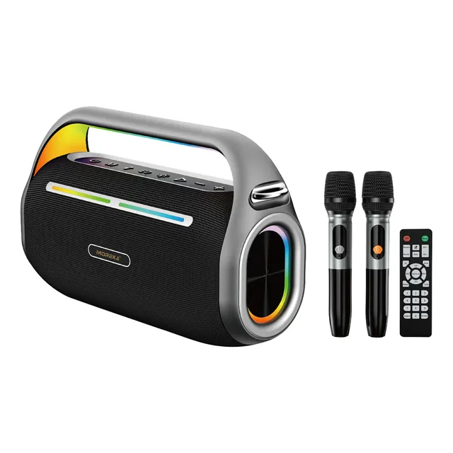 Bocina Bluetooth Moreka A31 Max 150w Con 2 Micrófonos