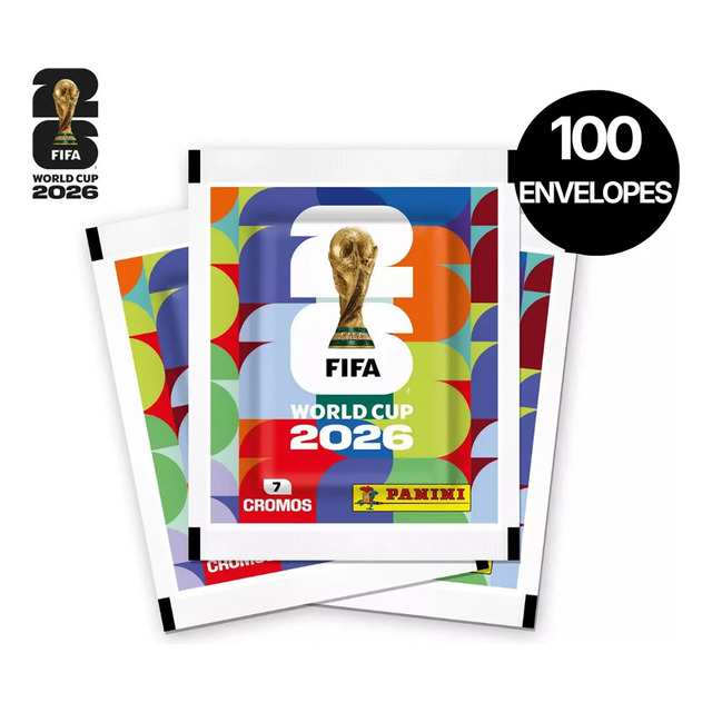 100 Envelopes Figurinhas Copa Do Mundo 2026 Original Panini