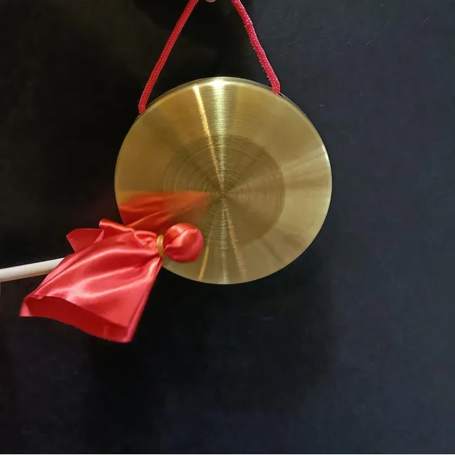 Gong De 5.9 PuLG. Mini Gong Hecho A Mano Con Mazo De Madera