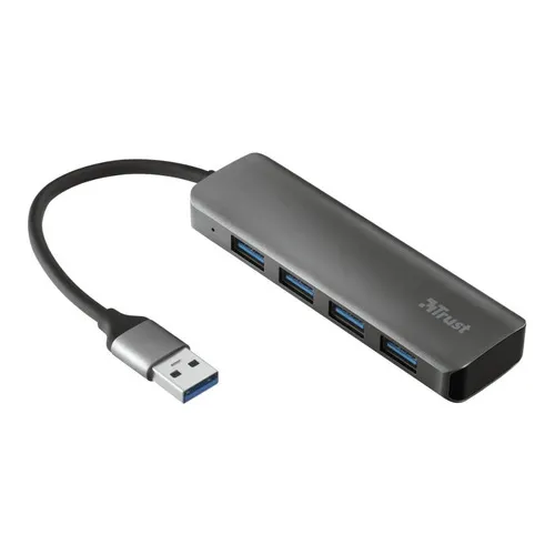 Hub 4 Puertos Usb Aluminio Trust Halyx Gen 3.2 5gbs