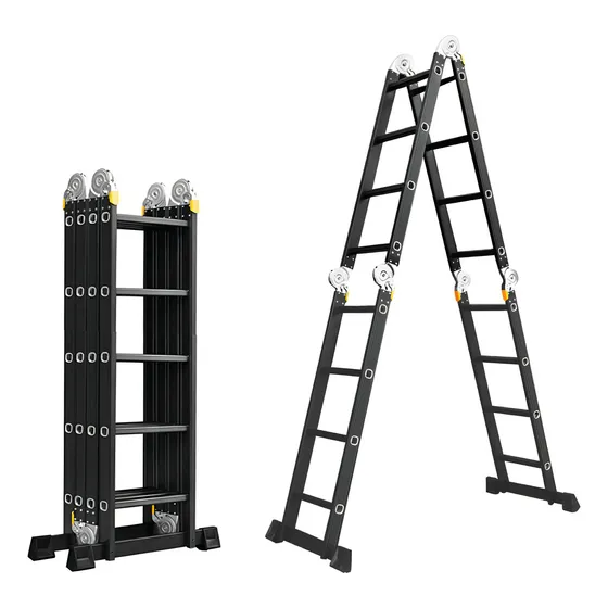 Escalera de aluminio multiposición iGPro IGEP406HDN negro