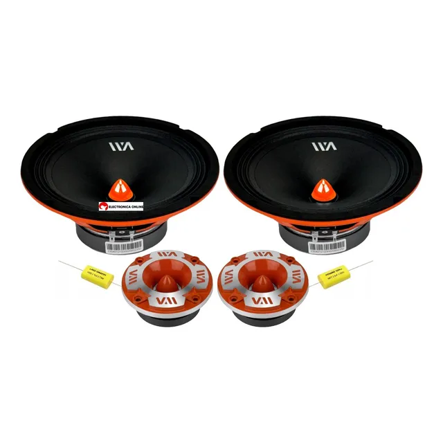 Set De Medios War Audio 8 Pulgadas Open Show 300w Cabo88pk
