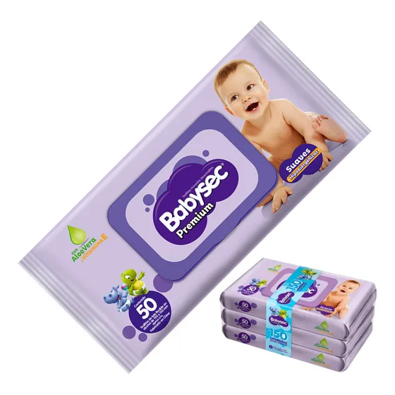 Toallitas Húmedas Hipoalergénicas Para Bebe Babysec 150 Uni
