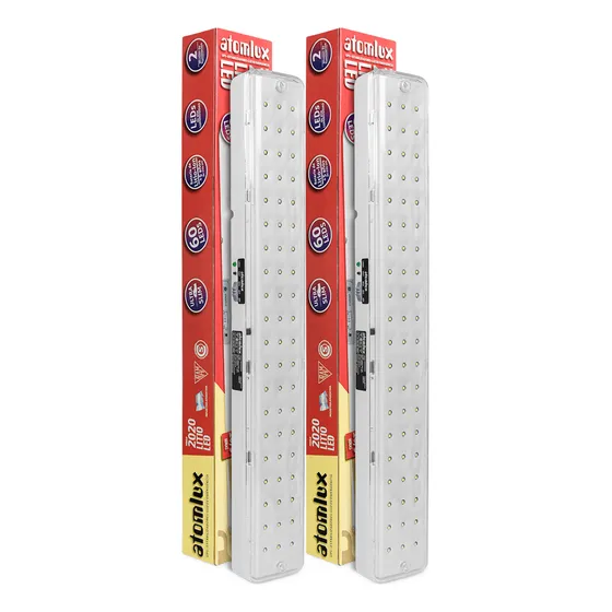 Atomlux 2020LITIO-LED luz de emergencia con batería recargable 3 w 220v blanca pack x2