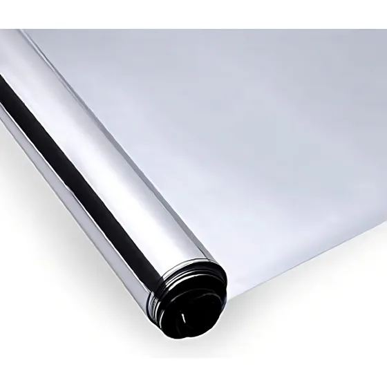 Papel Contact Espejado Plata Para Vidrio Film 152 Cm X 2 Mts Color Plateado